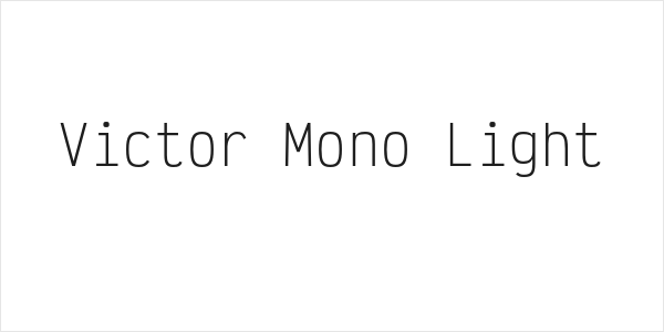 Victor Mono Light Logo