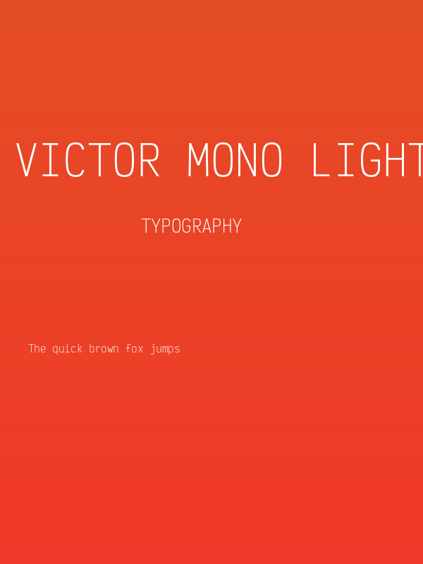 Victor Mono Light Poster