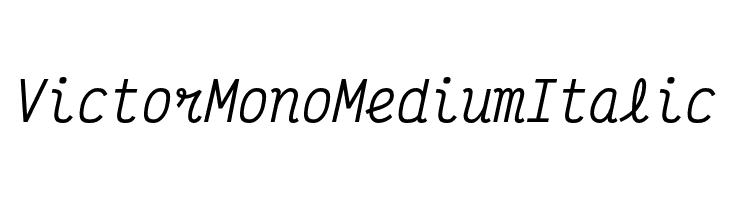 Victor Mono Medium Italic  フリーフォントのダウンロード