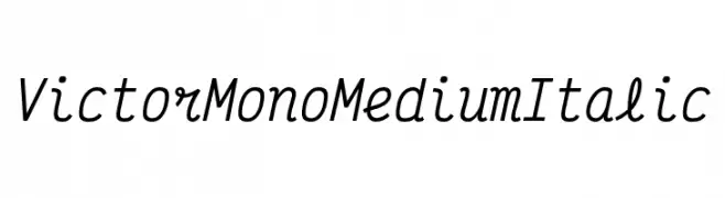 Victor Mono Medium Italic  Frei Schriftart Herunterladen
