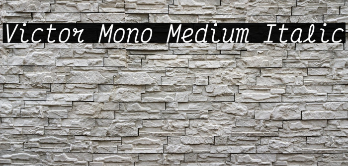 Victor Mono Medium Italic Example 3