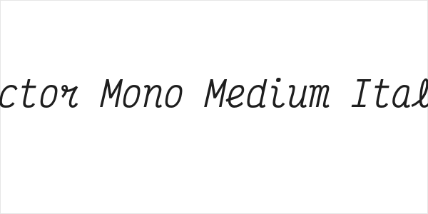 Victor Mono Medium Italic Logo