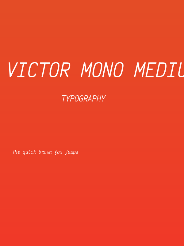 Victor Mono Medium Italic Poster