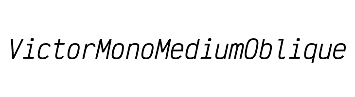 Victor Mono Medium Oblique  नि: शुल्क फ़ॉन्ट्स डाउनलोड