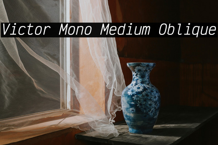 Victor Mono Medium Oblique Example 2