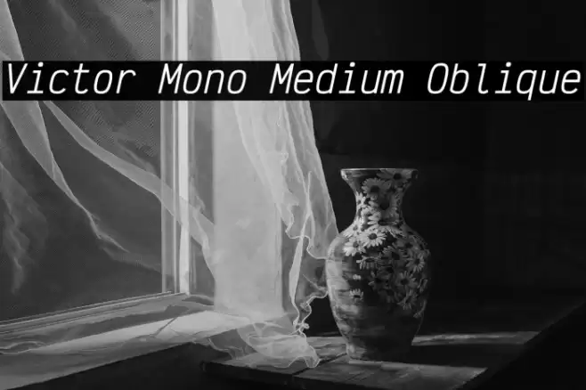 Victor Mono Medium Oblique Font examples