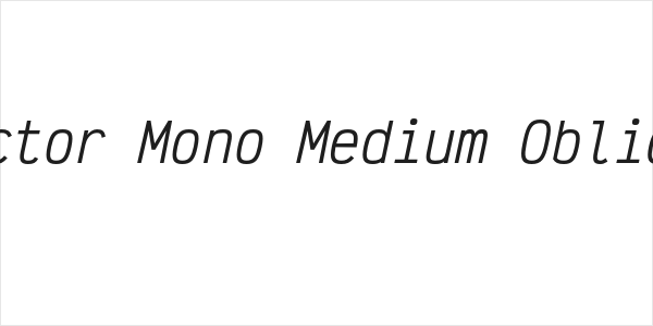Victor Mono Medium Oblique Logo