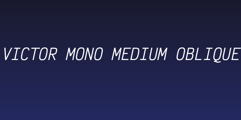 Victor Mono Medium Oblique Social Header