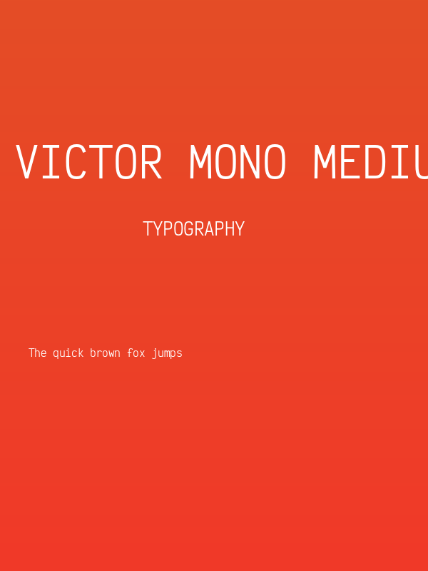 Victor Mono Medium Poster