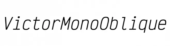 Victor Mono Oblique  Frei Schriftart Herunterladen