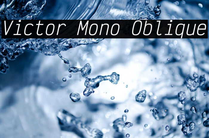 Victor Mono Oblique Example 1