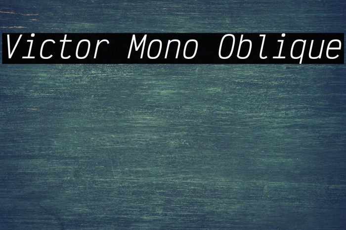 Victor Mono Oblique Example 2