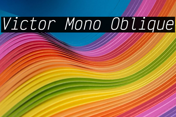 Victor Mono Oblique Example 3