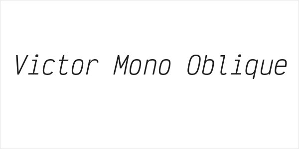 Victor Mono Oblique Logo