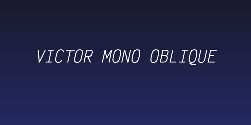 Victor Mono Oblique Social Header