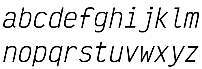 Victor Mono Oblique Font LOWERCASE