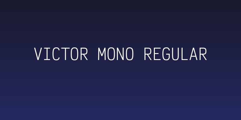 Victor Mono Regular Social Header
