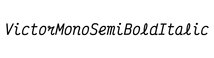 Victor Mono SemiBold Italic  لخطوط تنزيل