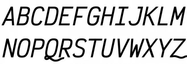 Victor Mono SemiBold Italic フォント 大文字