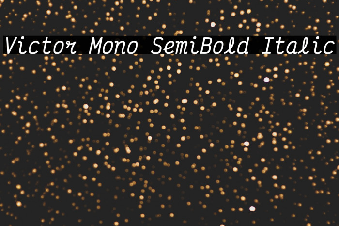Victor Mono SemiBold Italic Example 2