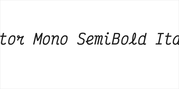 Victor Mono SemiBold Italic Logo
