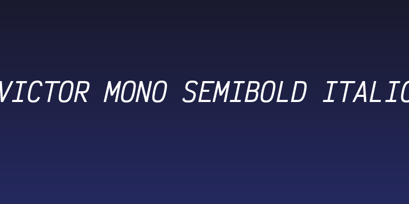 Victor Mono SemiBold Italic Social Header