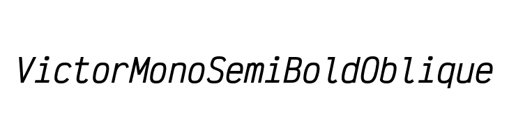 Victor Mono SemiBold Oblique  नि: शुल्क फ़ॉन्ट्स डाउनलोड