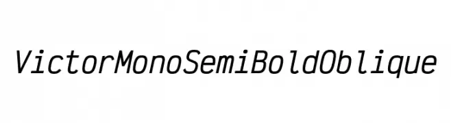 Victor Mono SemiBold Oblique  Скачать бесплатные шрифты