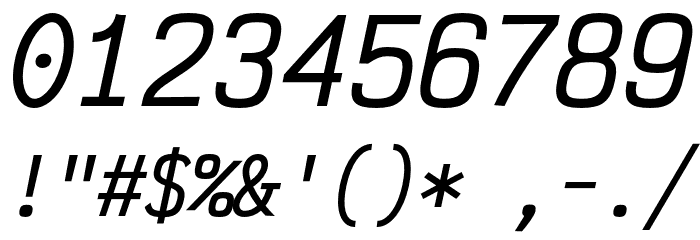 Victor Mono SemiBold Oblique Font OTHER CHARS