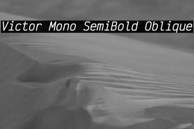 Victor Mono SemiBold Oblique フォント examples