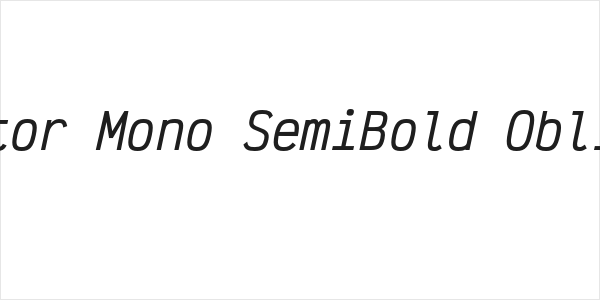 Victor Mono SemiBold Oblique Logo