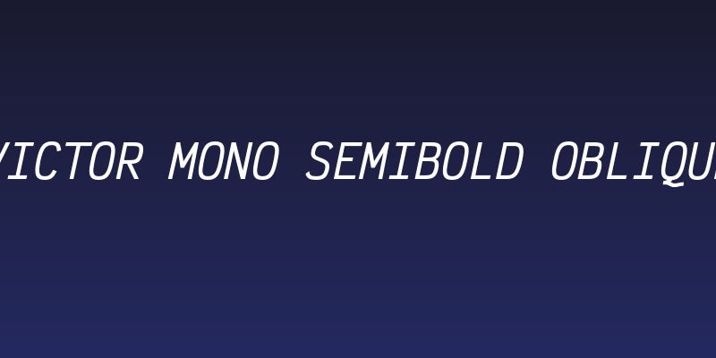 Victor Mono SemiBold Oblique Social Header