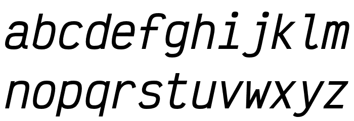 Victor Mono SemiBold Oblique Font LOWERCASE