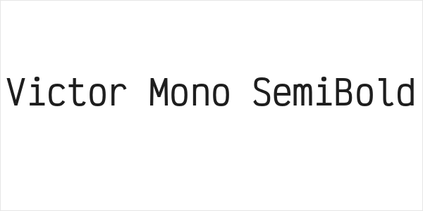 Victor Mono SemiBold Logo