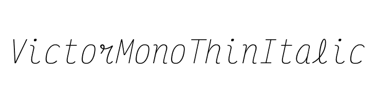 Victor Mono Thin Italic  les polices de caractères gratuit tlcharger