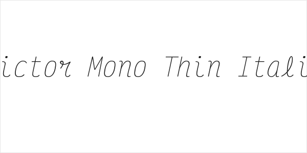 Victor Mono Thin Italic Logo