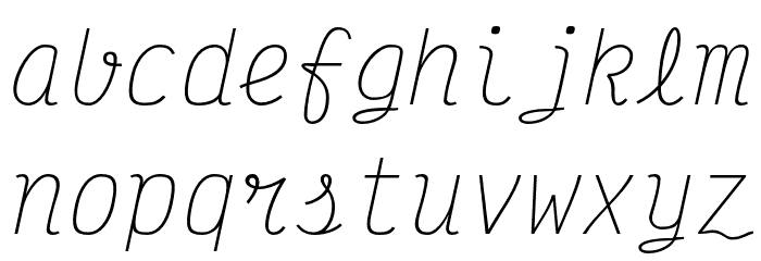 Victor Mono Thin Italic Font LOWERCASE