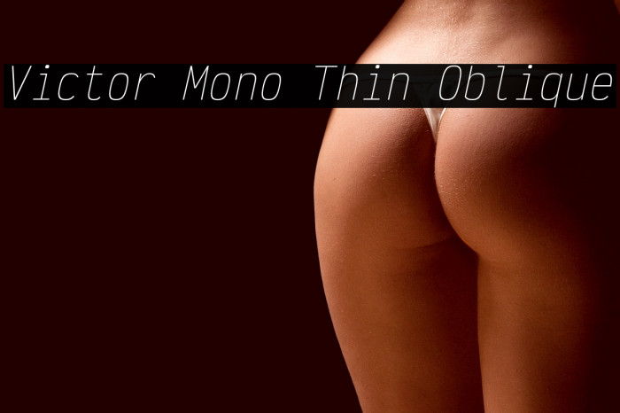 Victor Mono Thin Oblique Example 1