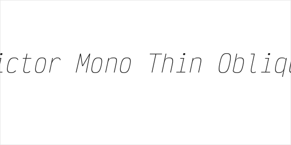 Victor Mono Thin Oblique Logo