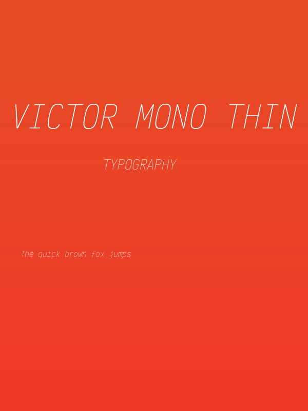 Victor Mono Thin Oblique Poster