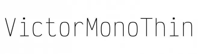 Victor Mono Thin  Скачать бесплатные шрифты