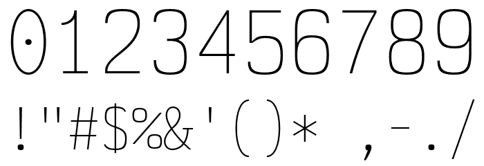 Victor Mono Thin Font OTHER CHARS