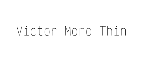 Victor Mono Thin Logo
