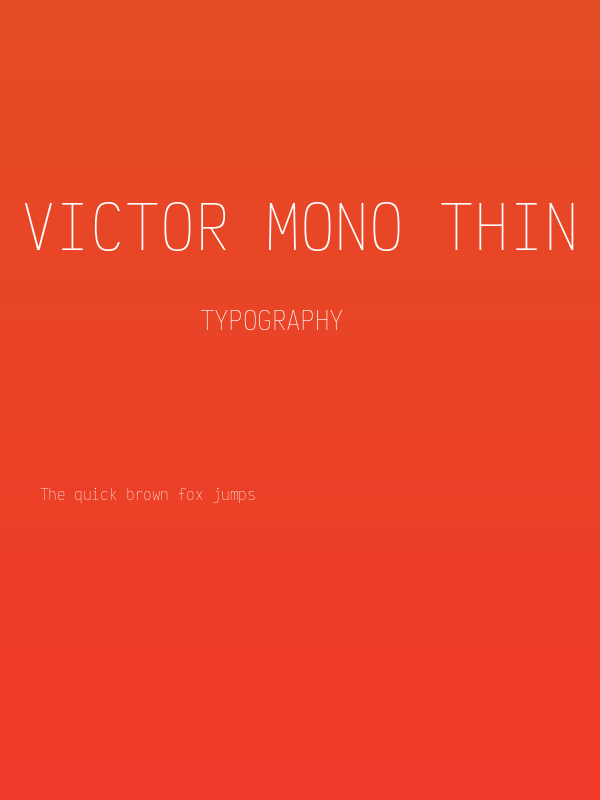 Victor Mono Thin Poster