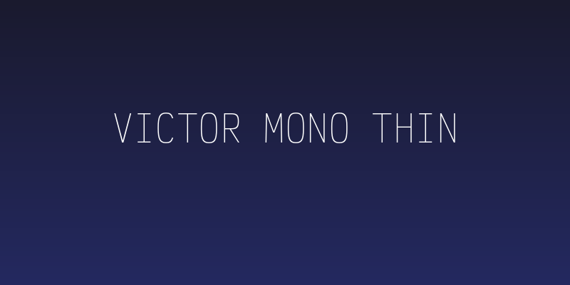 Victor Mono Thin Social Header