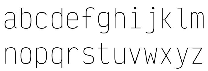 Victor Mono Thin Font LOWERCASE