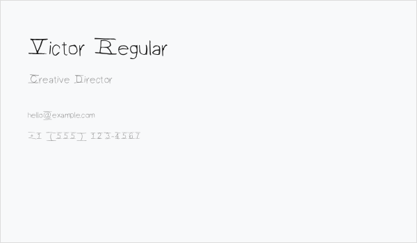 Victor Regular Business Card