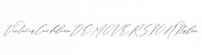 Victoria Cordeline DEMO VERSION Italic  Скачать бесплатные шрифты