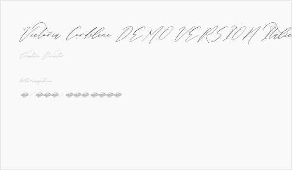 Victoria Cordeline DEMO VERSION Italic Business Card