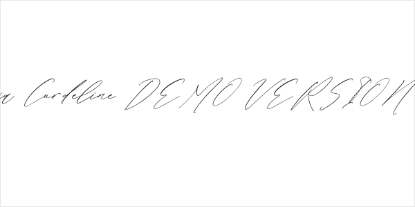 Victoria Cordeline DEMO VERSION Italic Logo